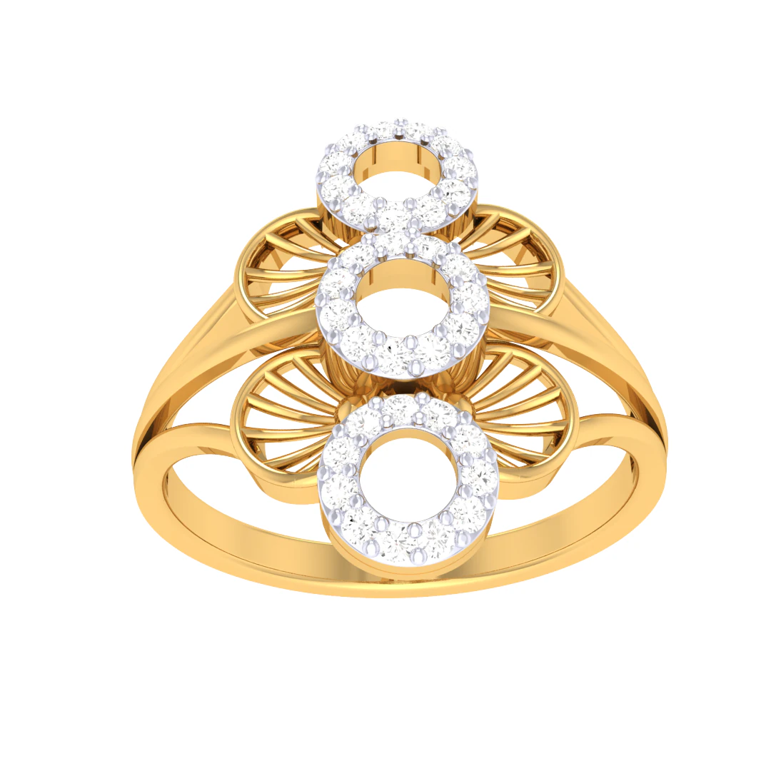 Printable 3D jewelry model of Lady diamond ring 3D Model .c4d .max .obj .3ds .fbx .stl .blend 