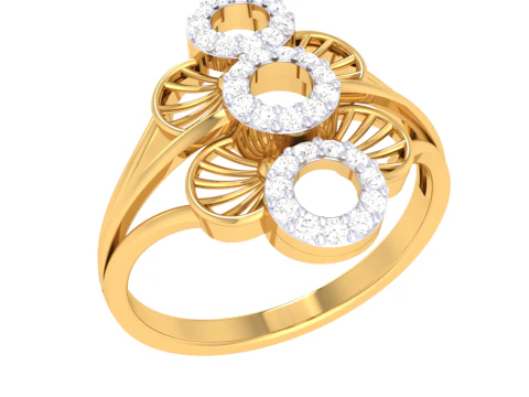 Printable 3D jewelry model of Lady diamond ring 3D Model