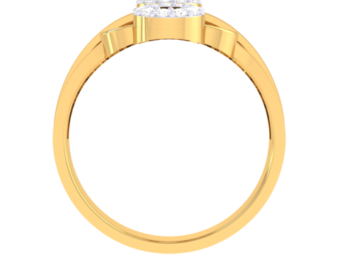 Printable 3D jewelry model of Lady diamond ring 3D 모델