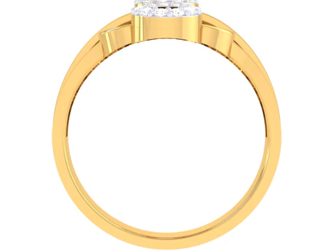 Printable 3D jewelry model of Lady diamond ring 3D Model