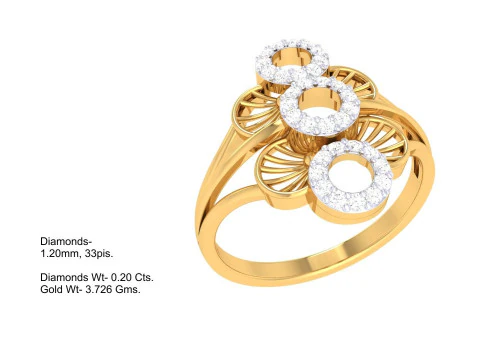 Printable 3D jewelry model of Lady diamond ring 3D Model