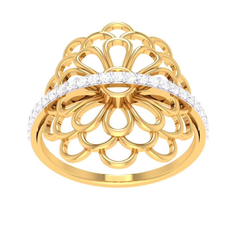 Printable 3D jewelry model of Lady diamond ring Modelo 3D .c4d .max .obj .3ds .fbx .stl .blend