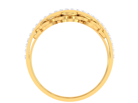 Printable 3D jewelry model of Lady diamond ring Modelo 3D