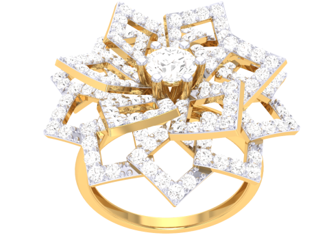 Printable 3D jewelry model of Lady diamond ring 3D Model