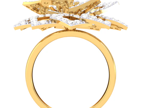 Printable 3D jewelry model of Lady diamond ring 3D Model