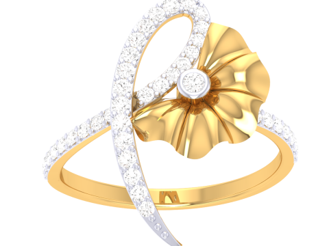 Printable 3D jewelry model of Lady diamond ring 3D 모델