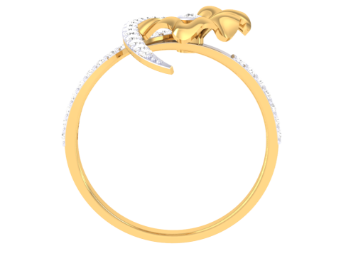 Printable 3D jewelry model of Lady diamond ring Model 3D