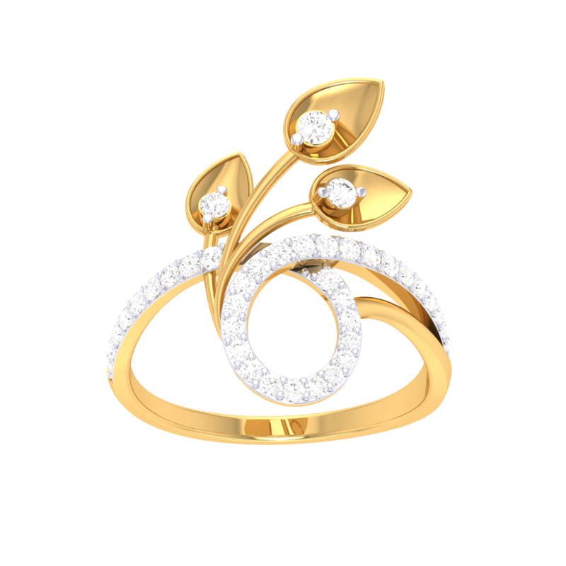 Printable 3D jewelry model of Lady diamond ring 3D 模型 .c4d .max .obj .3ds .fbx .stl .blend