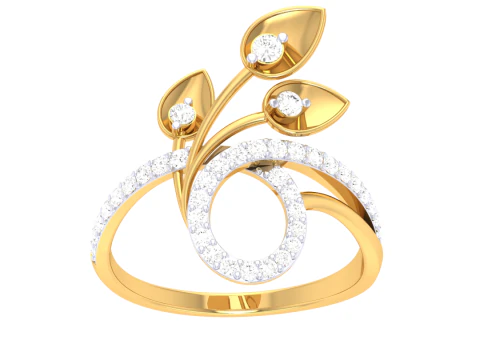 Printable 3D jewelry model of Lady diamond ring 3D Model