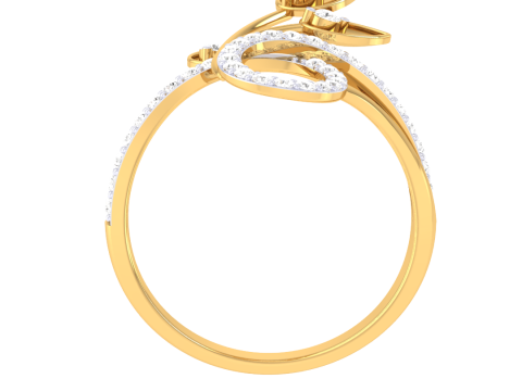 Printable 3D jewelry model of Lady diamond ring 3D 模型