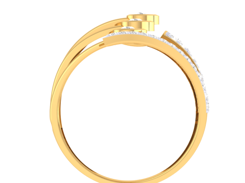 Printable 3D jewelry model of Lady diamond ring Modèle 3D