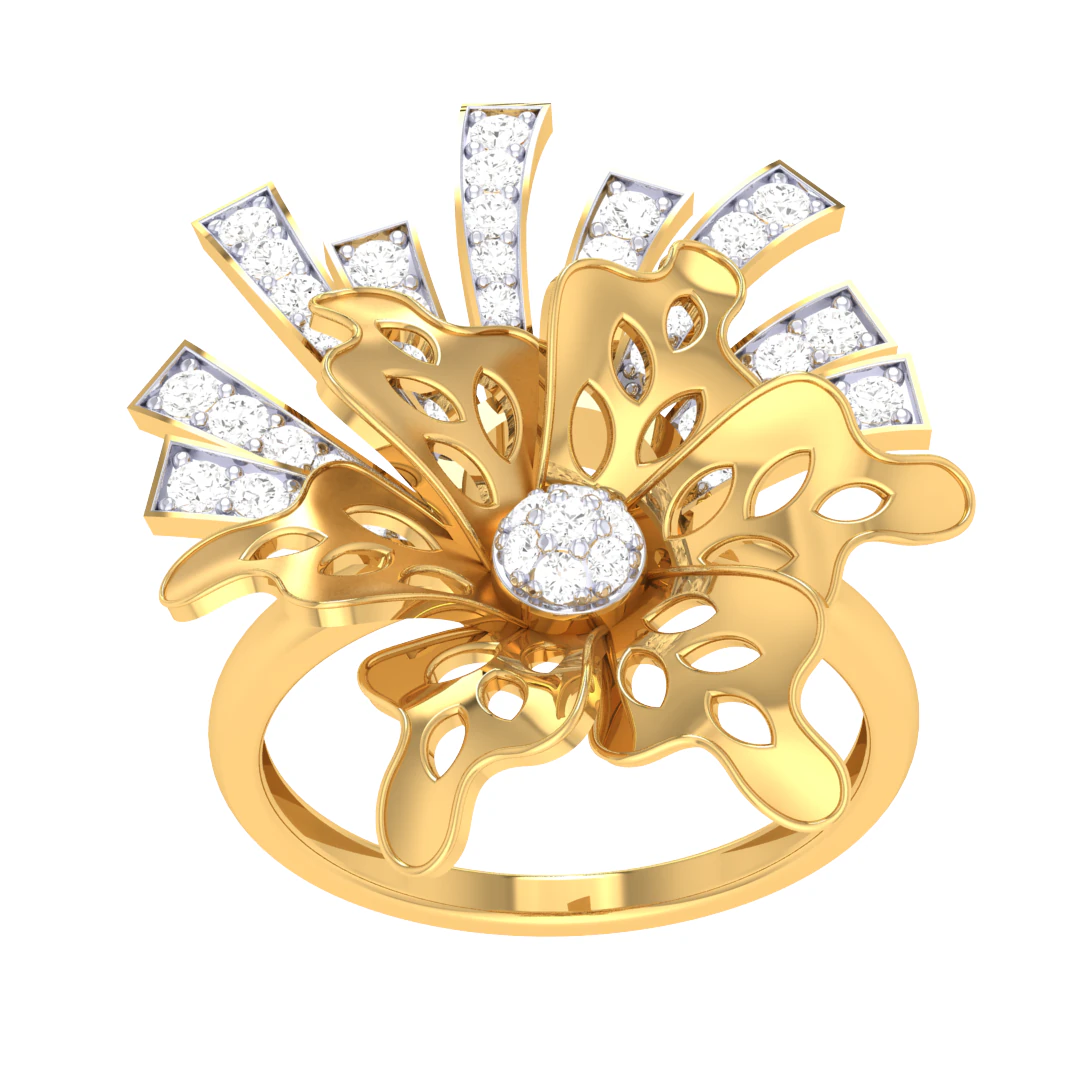 Printable 3D jewelry model of Lady diamond ring 3D Model .c4d .max .obj .3ds .fbx .stl .blend 