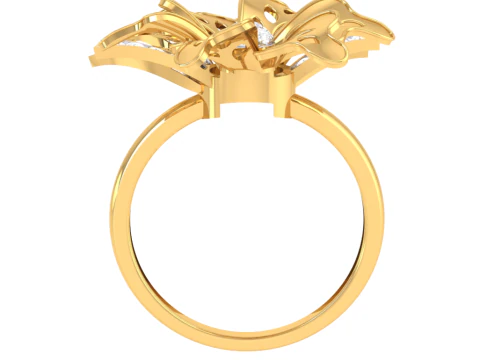 Printable 3D jewelry model of Lady diamond ring 3D Model