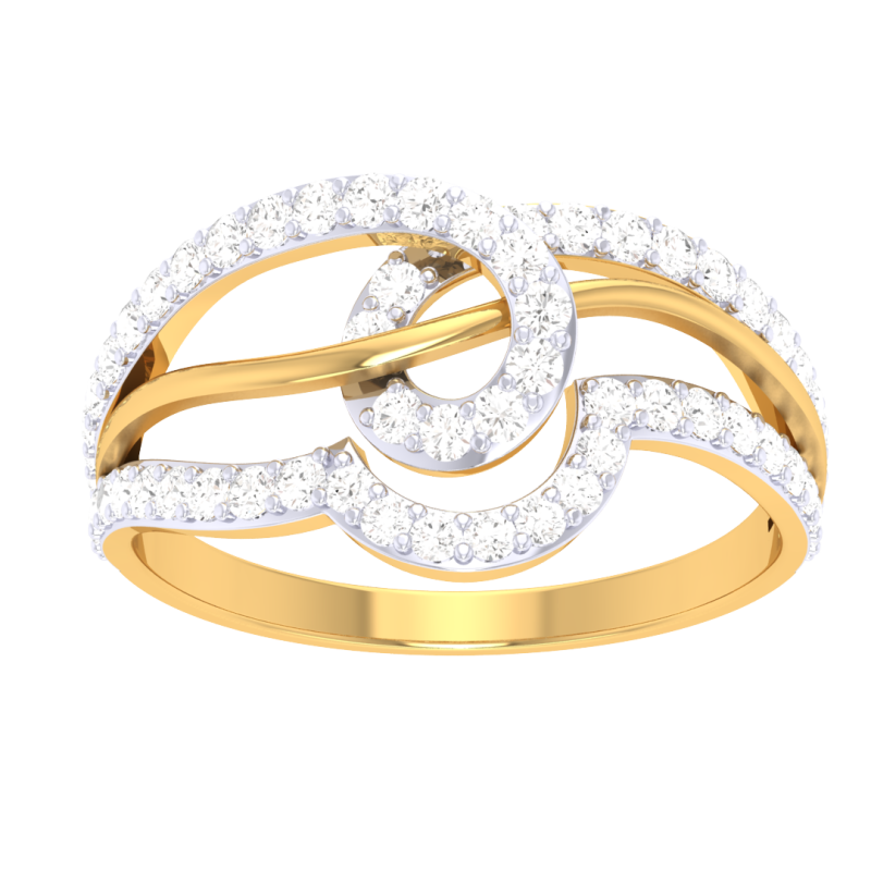 Printable 3D jewelry model of Lady diamond ring Modèle 3D .c4d .max .obj .3ds .fbx .stl .blend