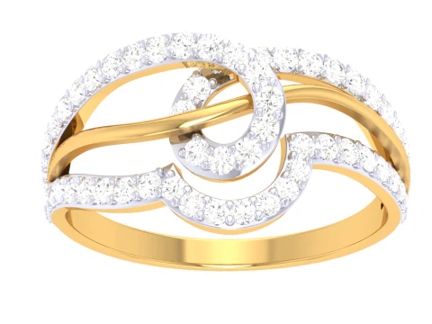 Printable 3D jewelry model of Lady diamond ring 3D Model