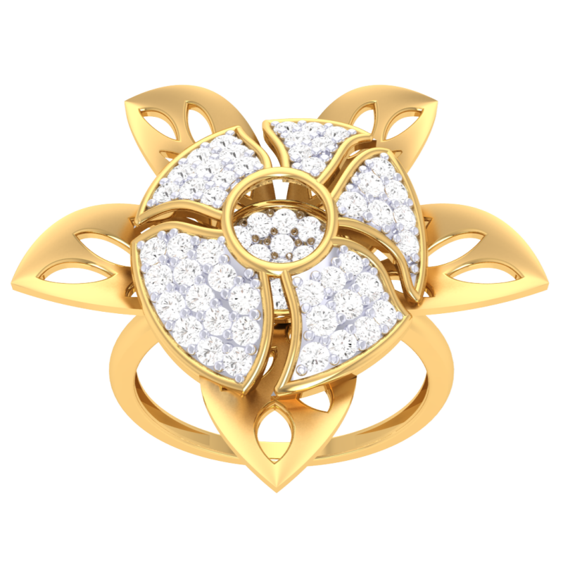 Printable 3D jewelry model of Lady diamond ring 3D मॉडल .c4d .max .obj .3ds .fbx .stl .blend