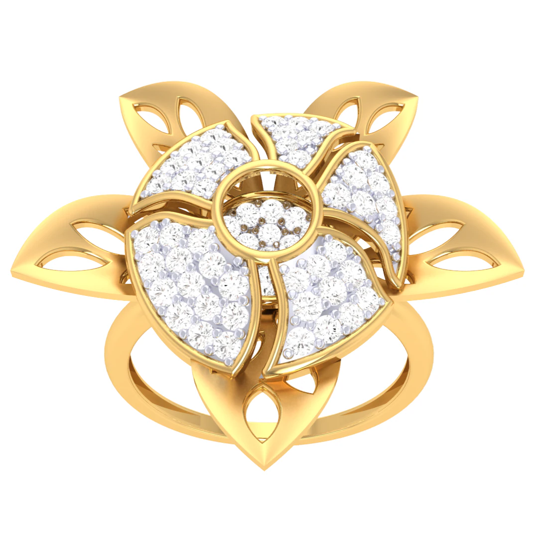 Printable 3D jewelry model of Lady diamond ring 3D Model .c4d .max .obj .3ds .fbx .stl .blend 