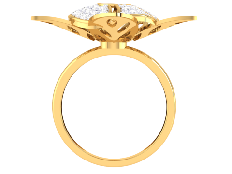 Printable 3D jewelry model of Lady diamond ring 3D मॉडल