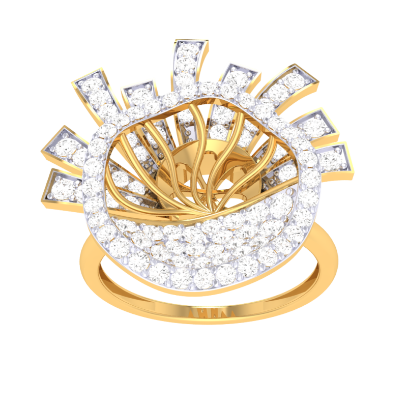 Printable 3D jewelry model of Lady diamond ring Modelo 3D .c4d .max .obj .3ds .fbx .stl .blend 