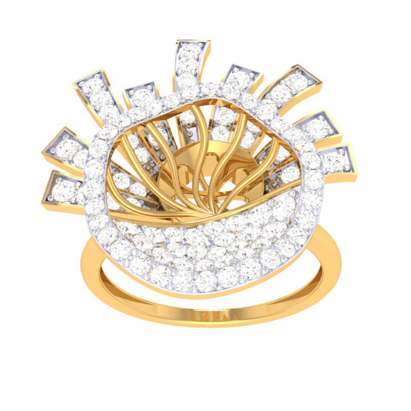 Printable 3D jewelry model of Lady diamond ring 3D Model .c4d .max .obj .3ds .fbx .stl .blend 