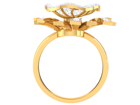 Printable 3D jewelry model of Lady diamond ring Modelo 3D