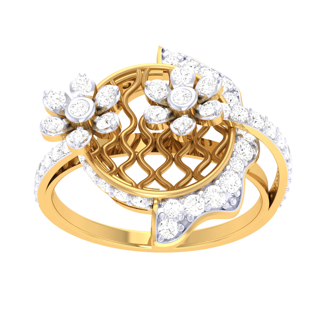 Printable 3D jewelry model of Lady diamond ring 3D Model .c4d .max .obj .3ds .fbx .stl .blend 