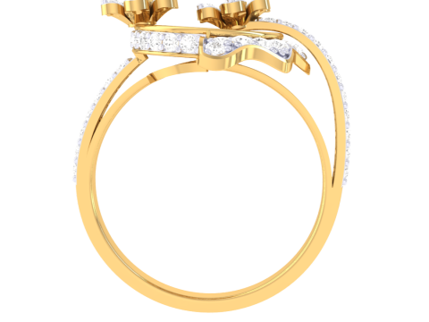 Printable 3D jewelry model of Lady diamond ring 3D 模型