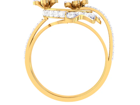 Printable 3D jewelry model of Lady diamond ring 3D Model