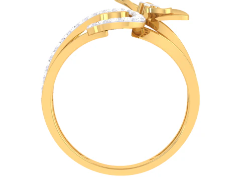 Printable 3D jewelry model of Lady diamond ring 3D Model