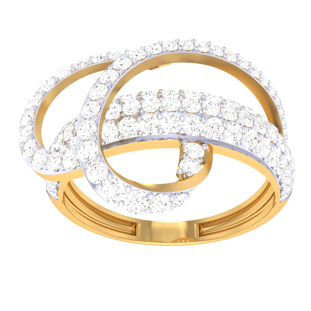 Printable 3D jewelry model of Lady diamond ring 3D Model .c4d .max .obj .3ds .fbx .stl .blend 