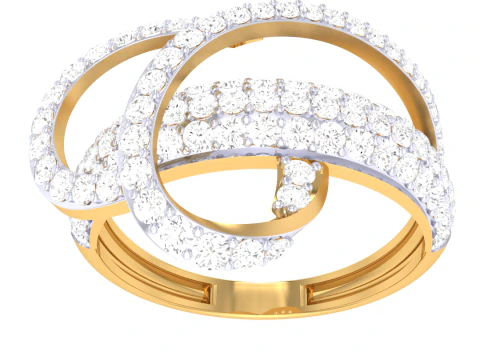 Printable 3D jewelry model of Lady diamond ring 3D Model