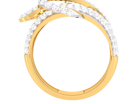 Printable 3D jewelry model of Lady diamond ring 3D Model