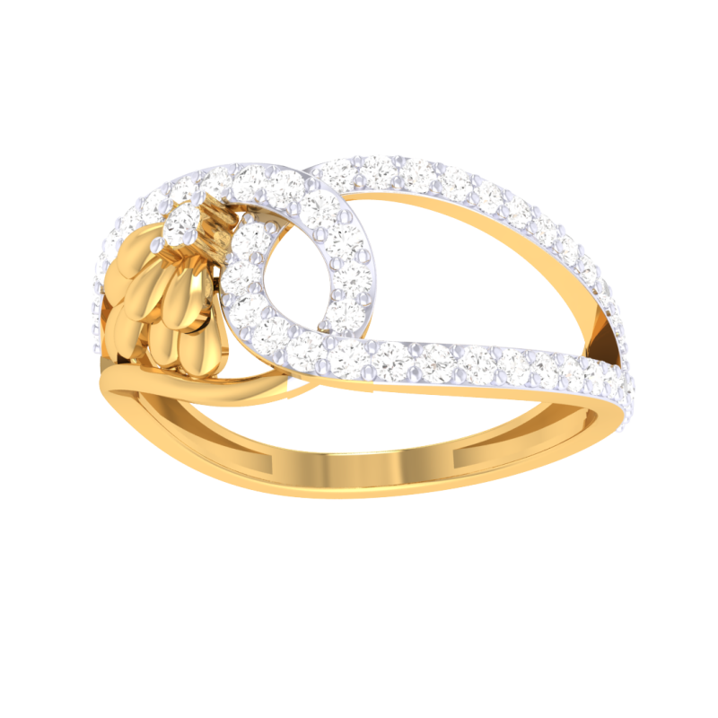 Printable 3D jewelry model of Lady diamond ring Modelo 3D .c4d .max .obj .3ds .fbx .stl .blend