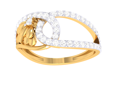 Printable 3D jewelry model of Lady diamond ring 3D Model
