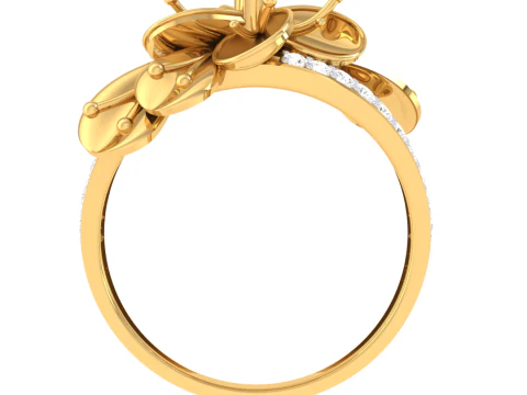 Printable 3D jewelry model of Lady diamond ring 3D Model