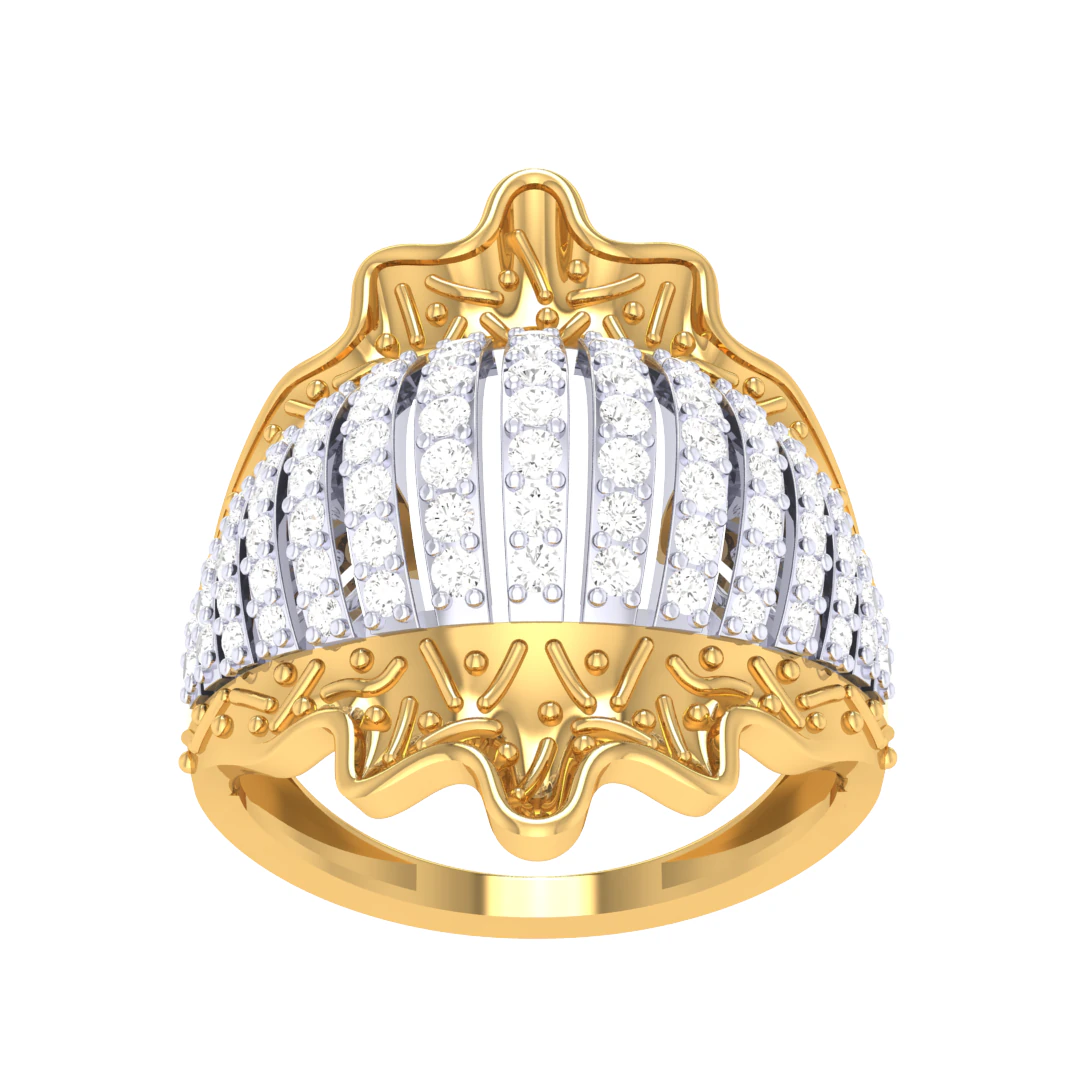 Printable 3D jewelry model of Lady diamond ring 3D Model .c4d .max .obj .3ds .fbx .stl .blend