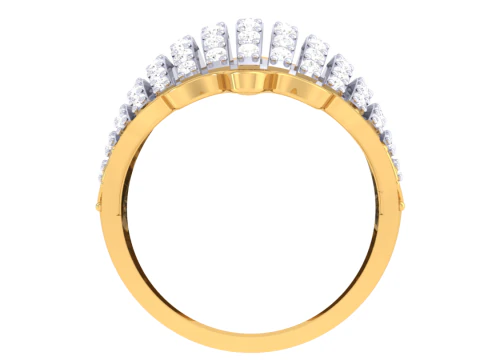 Printable 3D jewelry model of Lady diamond ring 3D Model