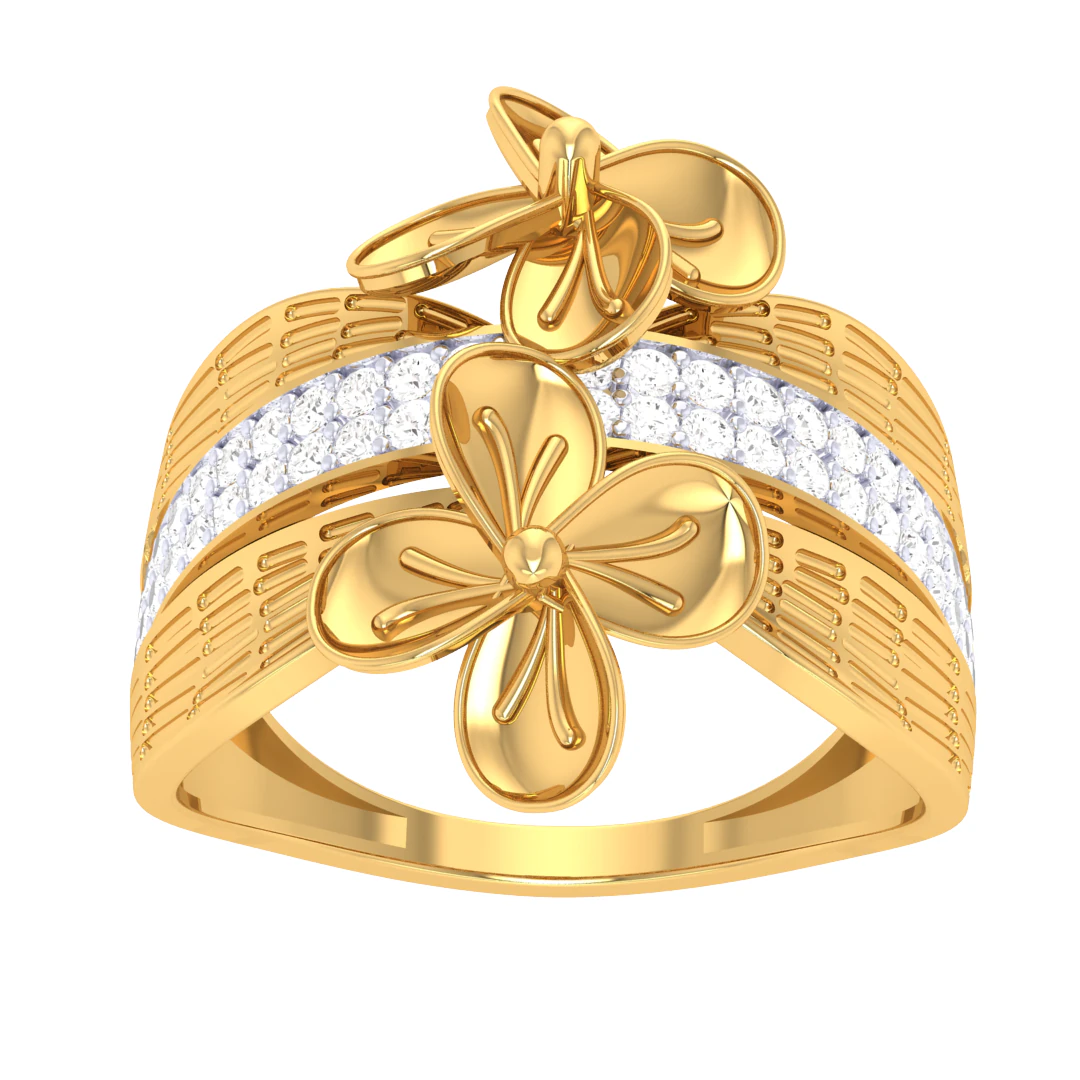 Printable 3D jewelry model of Lady diamond ring 3D Model .c4d .max .obj .3ds .fbx .stl .blend 