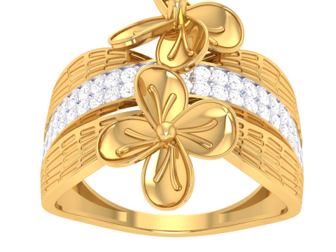 Printable 3D jewelry model of Lady diamond ring Model 3D