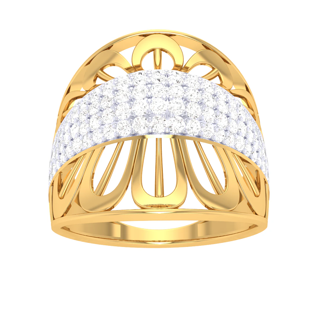 Printable 3D jewelry model of Lady diamond ring 3D Model .c4d .max .obj .3ds .fbx .stl .blend 