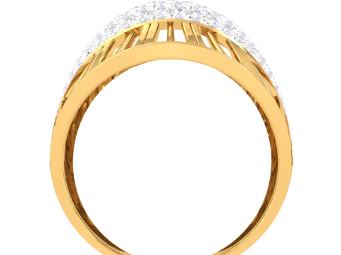 Printable 3D jewelry model of Lady diamond ring 3D Model
