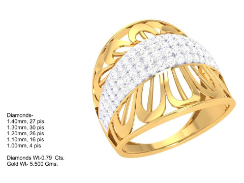 Printable 3D jewelry model of Lady diamond ring 3D Model