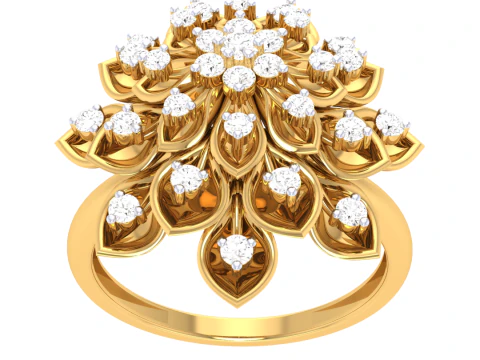 Printable 3D jewelry model of Lady diamond ring 3D Model
