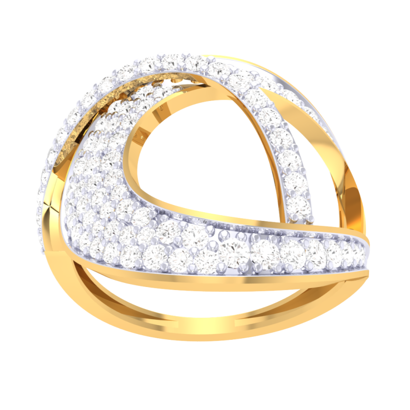 Printable 3D jewelry model of Lady diamond ring Modelo 3D .c4d .max .obj .3ds .fbx .stl .blend 