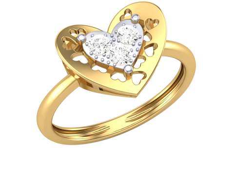 Printable 3D jewelry model of Lady diamond ring 3D Modell