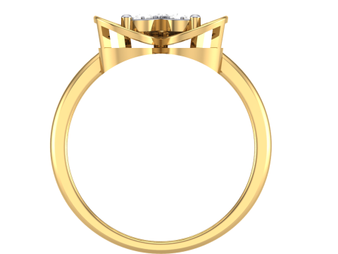 Printable 3D jewelry model of Lady diamond ring 3D Modell