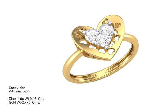 Printable 3D jewelry model of Lady diamond ring 3D Modell