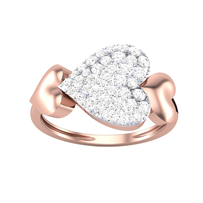 Modello di gioiello stampabile in 3D dell'anello con diamante Lady Modello 3D .c4d .max .obj .3ds .fbx .stl .blend 