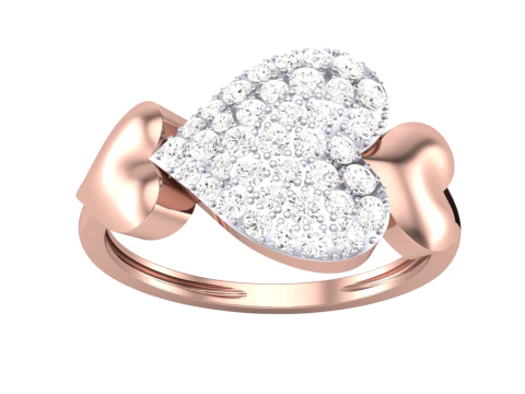 Modelo de joyer&iacute;a 3D imprimible del anillo de diamantes Lady Modelo 3D