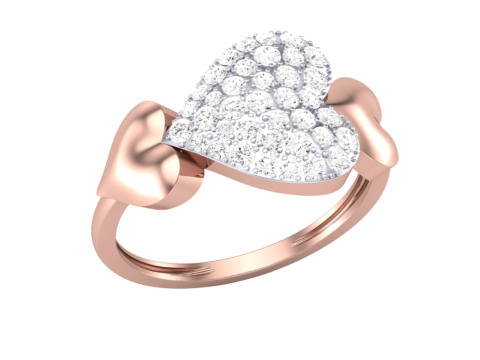 Printable 3D jewelry model of Lady diamond ring Modelo 3D